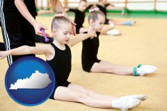 kentucky map icon and gymnastics training